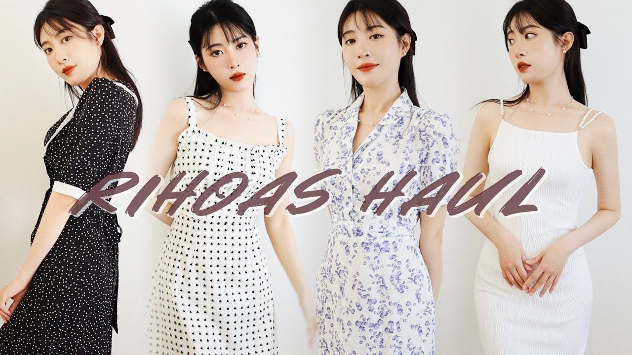 RIHOAS DRESS HAUL | 法式度假风穿搭 | 连衣裙、短裤、上衣开箱试穿 | #rihoas #inrihoas | jessieishere