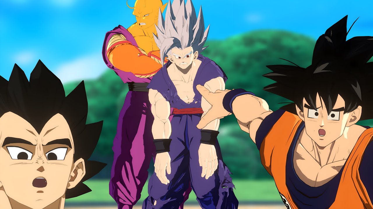 Gohan Beast & Orange Piccolo show their forms to Goku, Vegeta and Broly