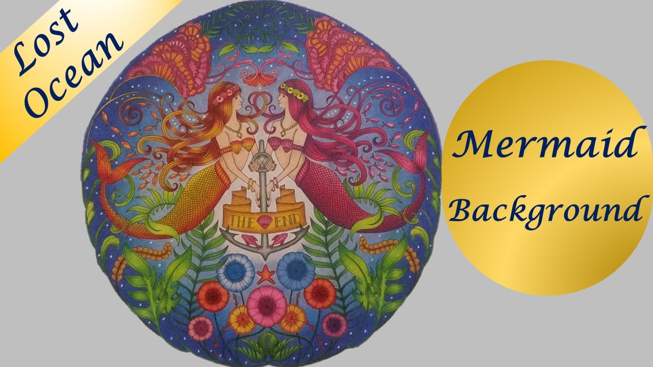 How To: Color a background using Gamsol | Lost Ocean Coloring Book | Mermaids