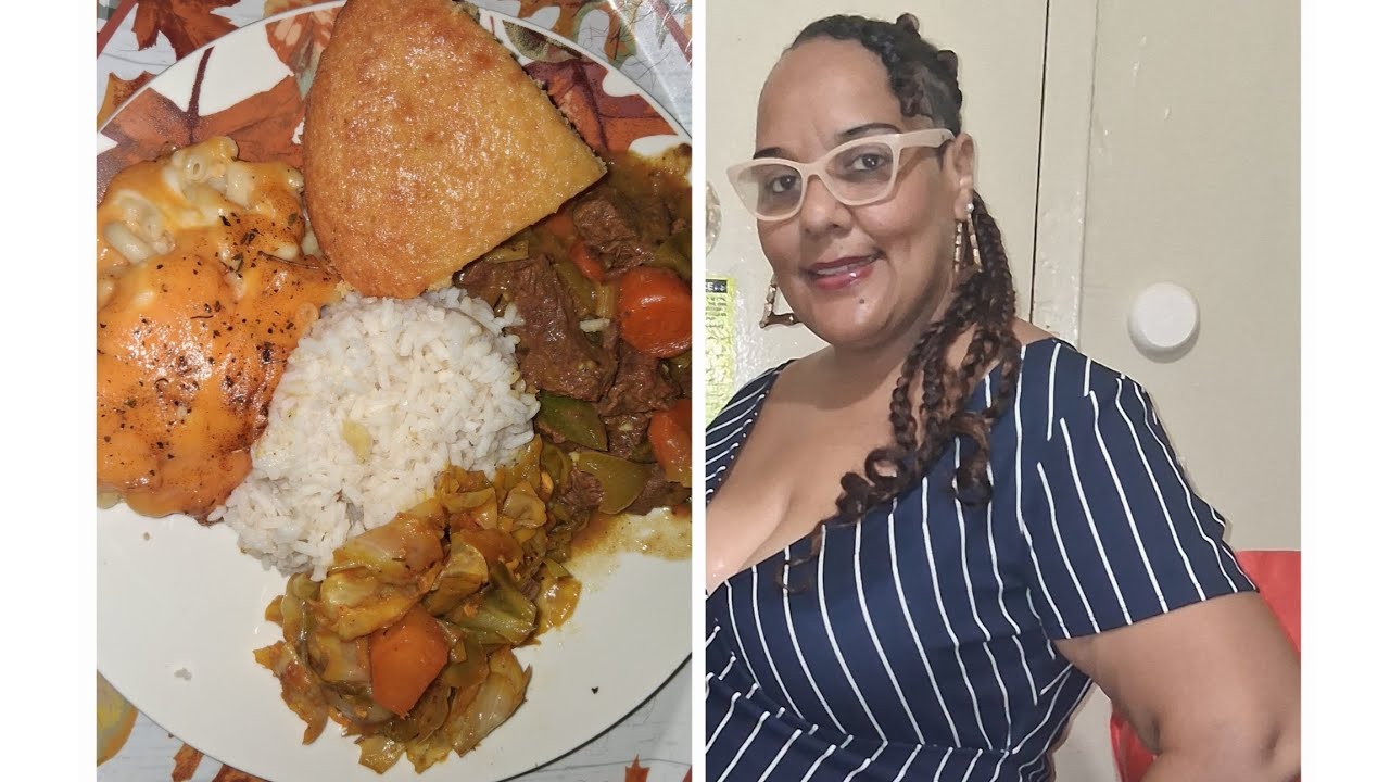 BIRTHDAY CELEBRATION COLLAB W/JHADEEHA & @annlextv BEEF STEW, cabbage rice with macaroni and cheese!