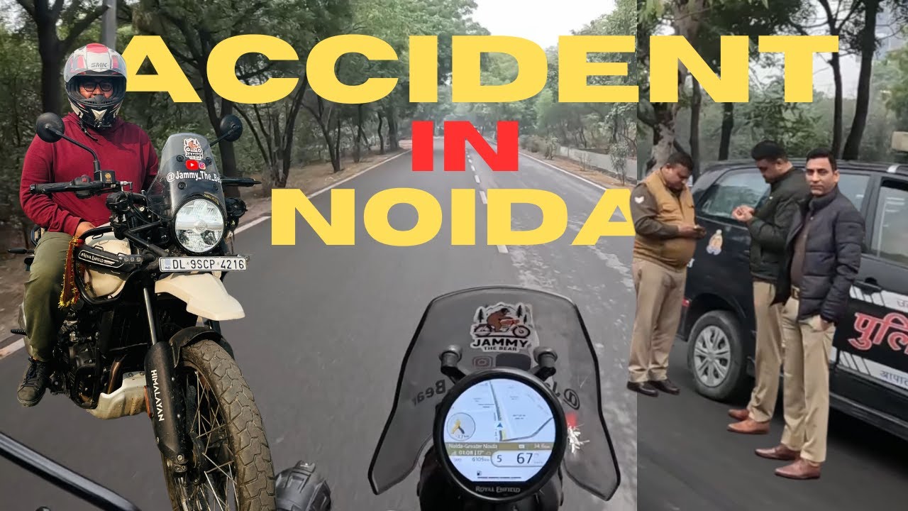 Accident in Delhi-Noida Ride 😨 | Himalayan 450 Travel Vlog | Winter Situation in Delhi | Moto Vlog
