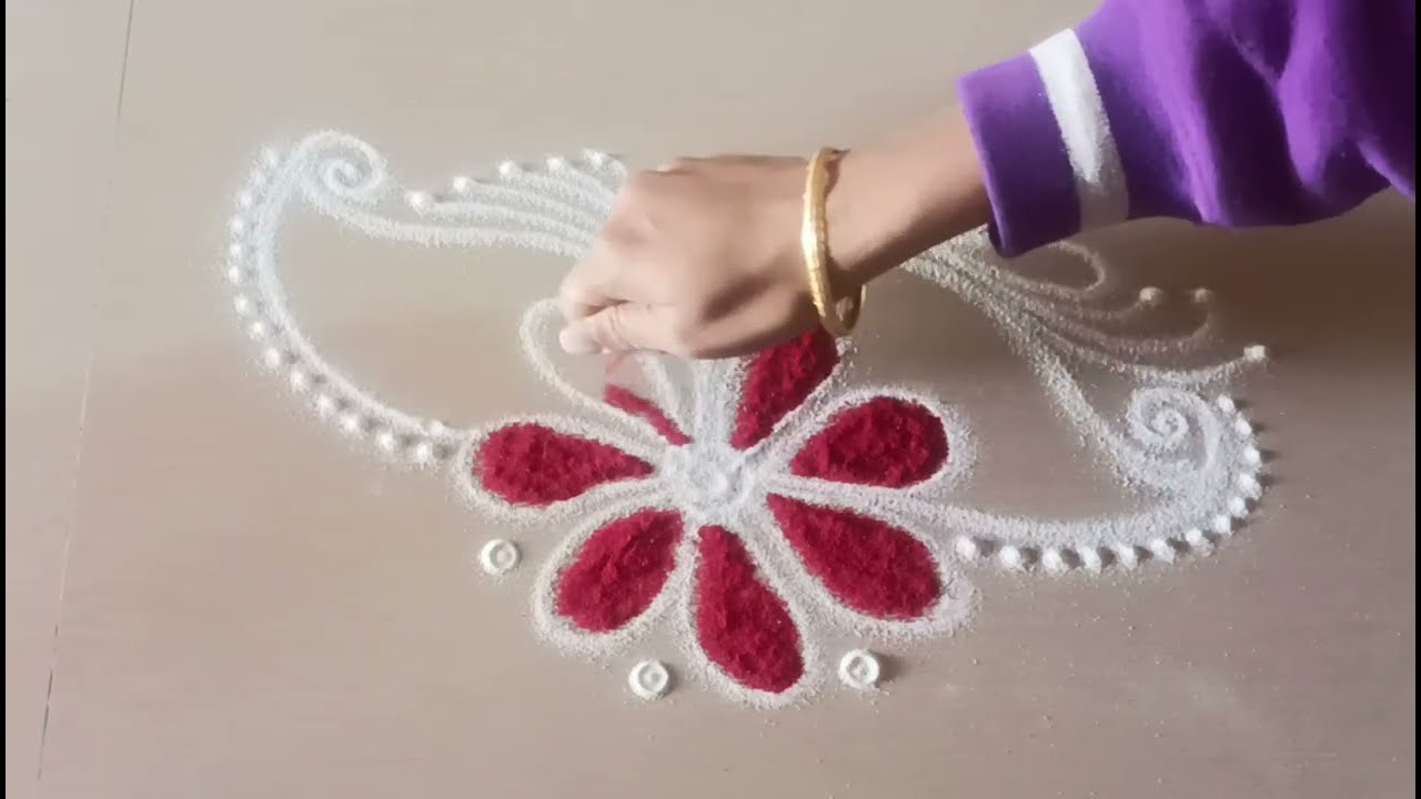 दररोज दारात काढण्यासाठी इतकी सोपी रांगोळी डिझाईन 🪷🪷 Daily use simple rangoli design 