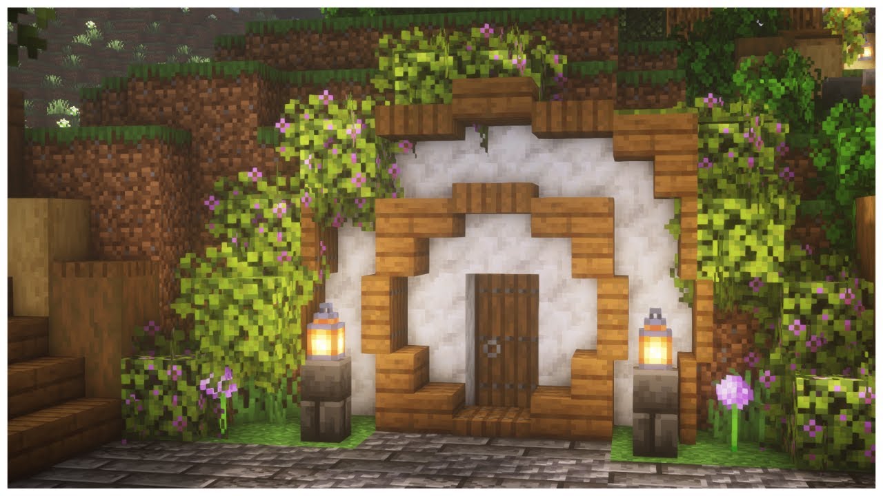 【マイクラ実況】ホビットハウス風のブランチマイニング場の入口を作る。 #7【マインクラフト】