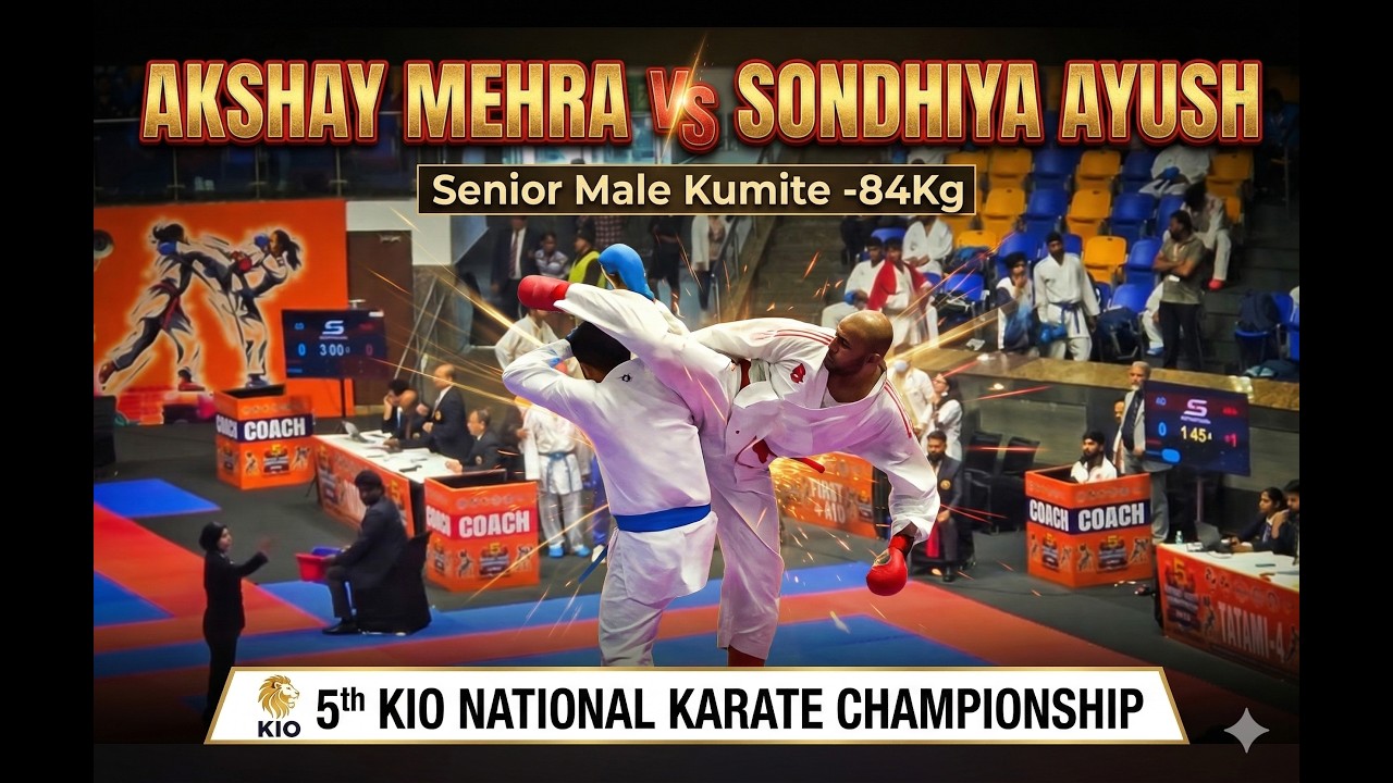 AKSHAY MEHRA Vs SONDHIYA AYUSH Senior Male Kumite -84Kg : 5th KIO National Karate Championship