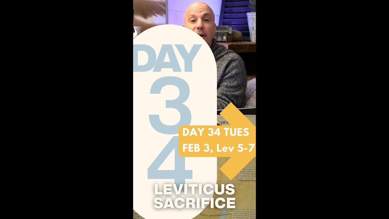 DAY 34➡ #BIBLE 📖+🙏+🗓️🟰📈 TUES Feb 3 / Lev 5-7 #devotional #BibleStudy #shorts #portrait #grace