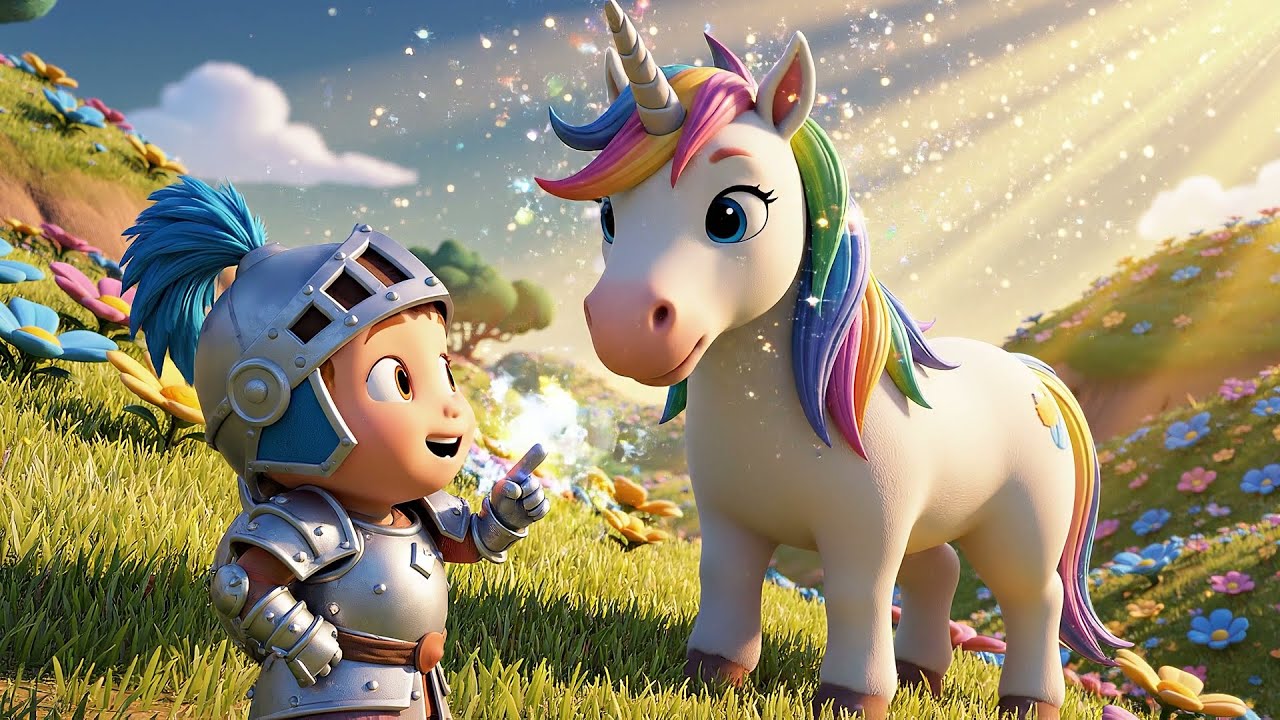 O Bebê Cavaleiro do Roblox Cavalgou um Unicórnio | Canções Infantis e Rimas para Crianças