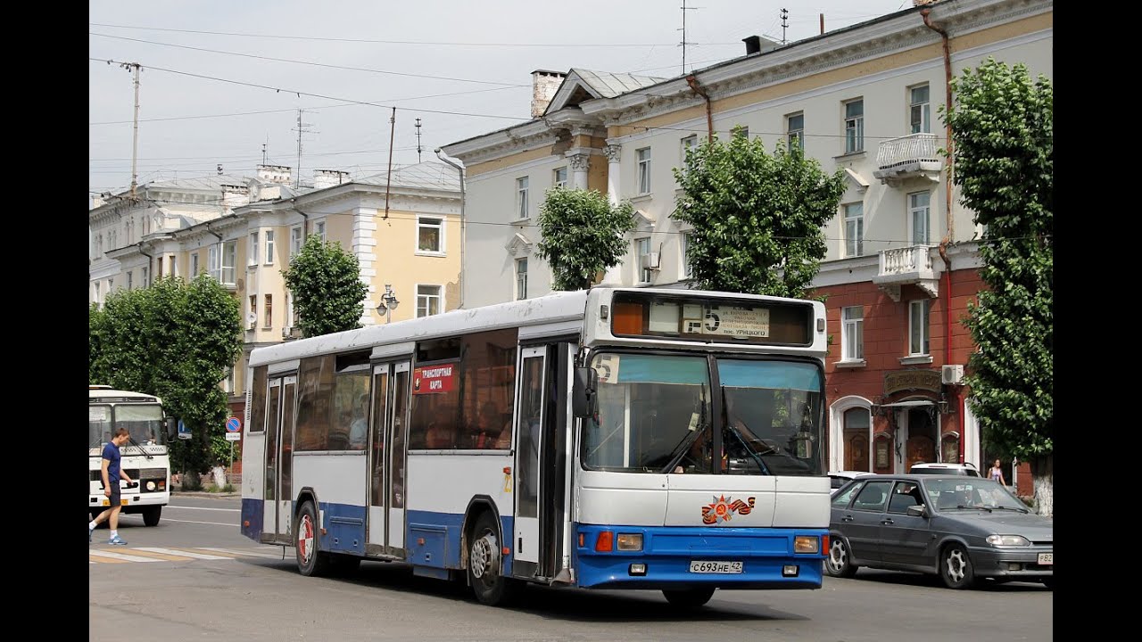 OMSI 2, покатушки на Кемеровском автобусе бело-синего цвета НефАЗ 529900 2004 г.в.
