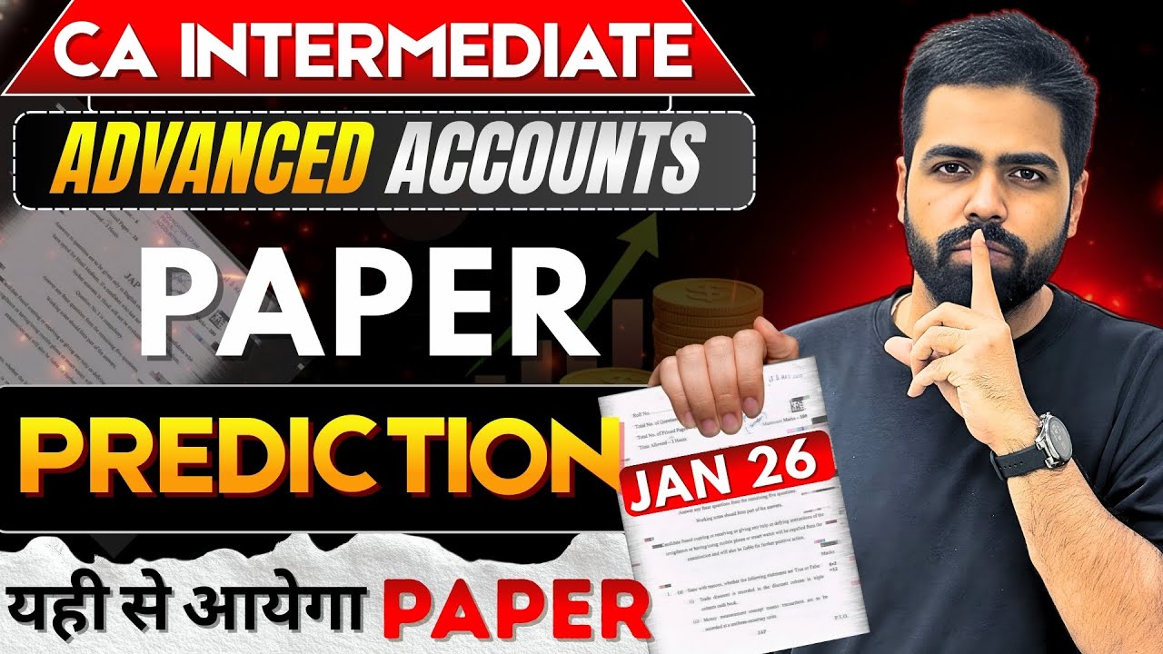 CA Inter exam prediction | Advanced Accounting exam prediction Jan 2026 - CA Vipul Dhall
