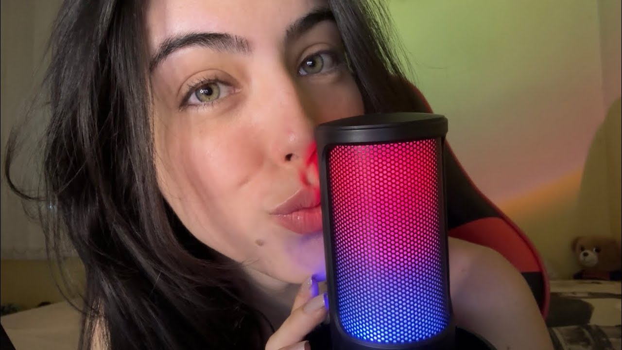 ASMR- 1 HORA DE BEIJOS NA TELA E NO MICROFONE! (sem anúncios no meio)