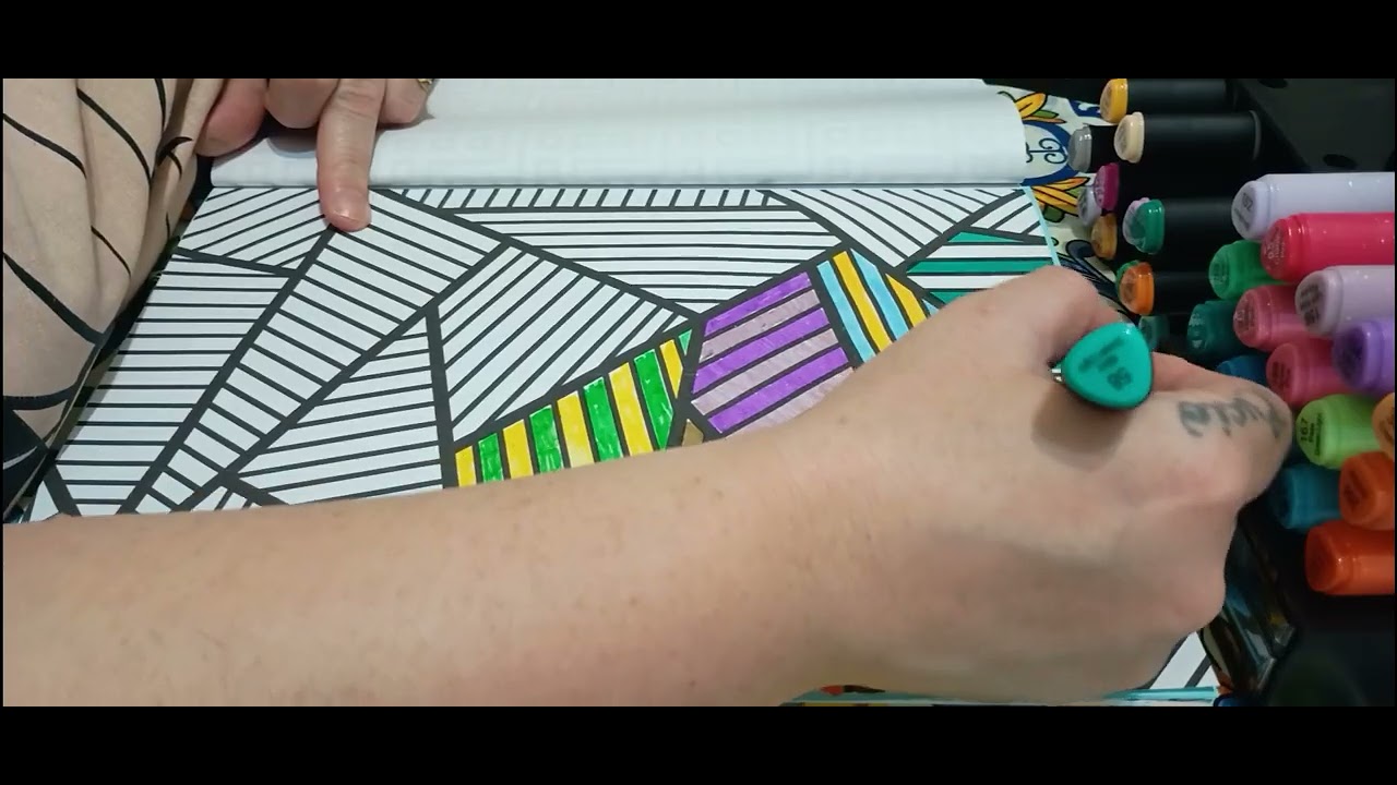 ASMR only  marker no music 🦋🦋 figure geometriche 