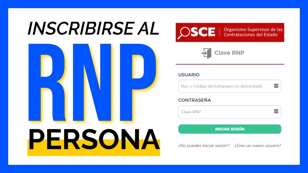 Como INSCRIBIRSE y REINSCRIBIRSE en el RNP 2025 (Registro Nacional de Proveedores) - Completo