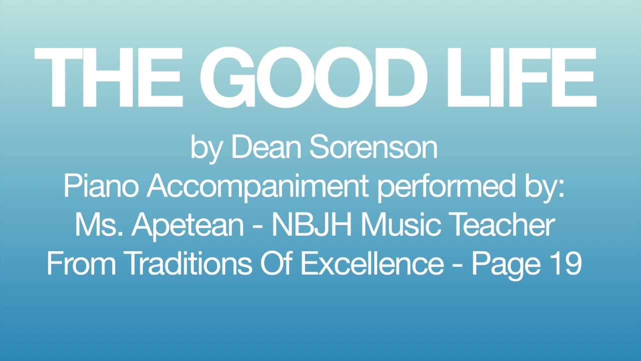 The Good Life - piano accompaniment