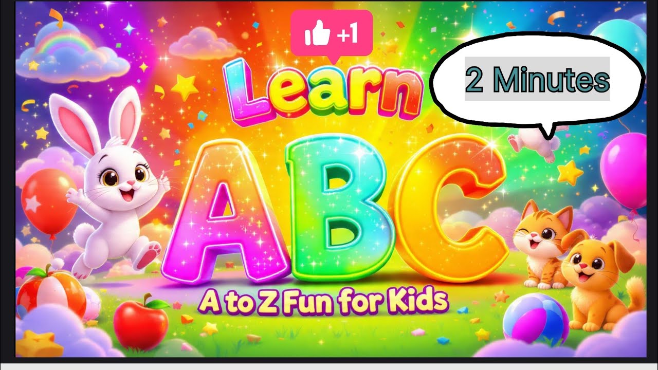 “🌈 Kids Alphabet Learning A–Z | ✨ Ultra HD Nano-LED 3D Animation 🦋🍎”. 