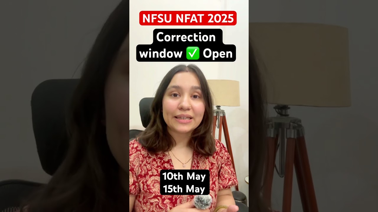 NFSU correction Window Open ✅ #nfsu #nfat #dikshasharma #forensicscience