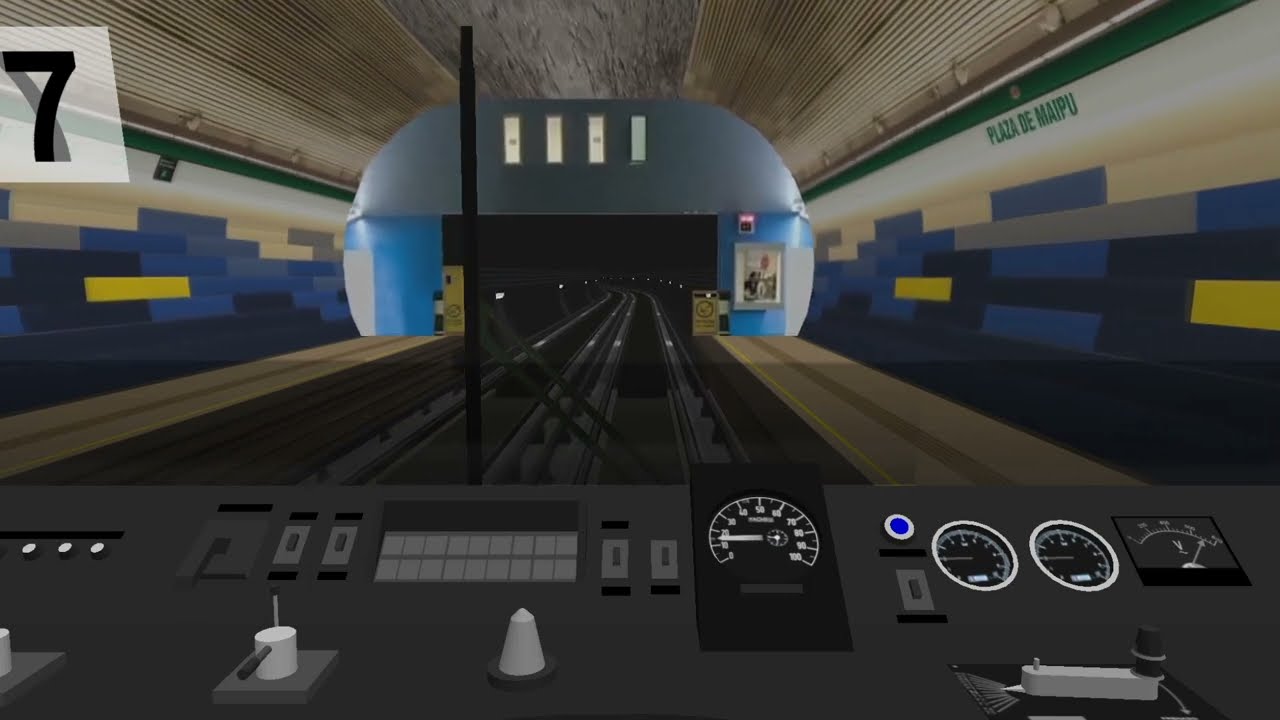 Cab ride de NS-74 en Línea 5 | Recorrido completo | OpenBVE - Metro de Santiago