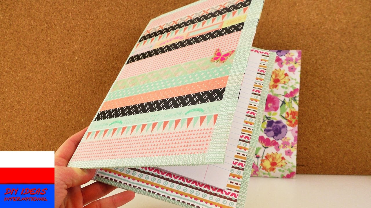DIY International | zeszyt w teczce | back to school | zeszyt na zadania domowe | Washitape