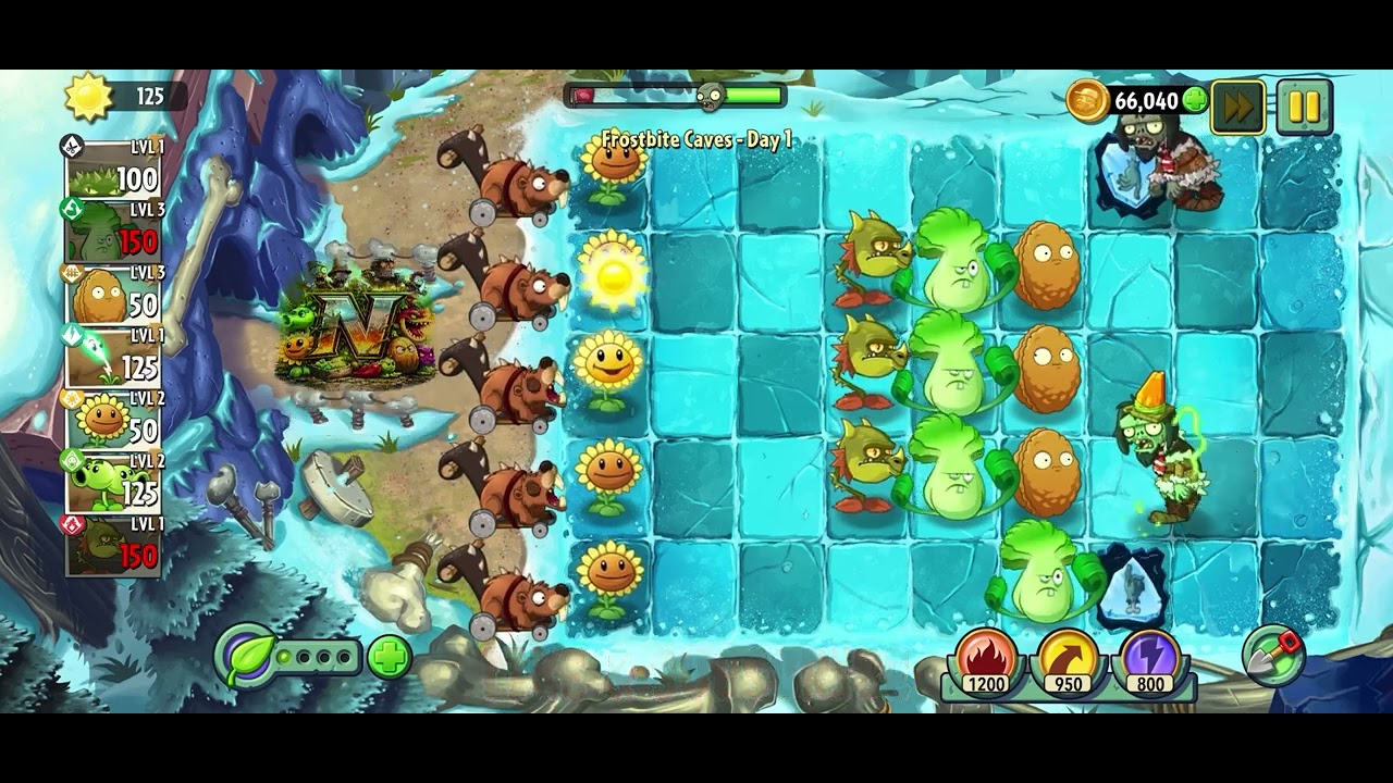 Plants Vs Zombies 2 | Day 1 Frostbite Caves | Get back to the vintage memories of Legendary Games