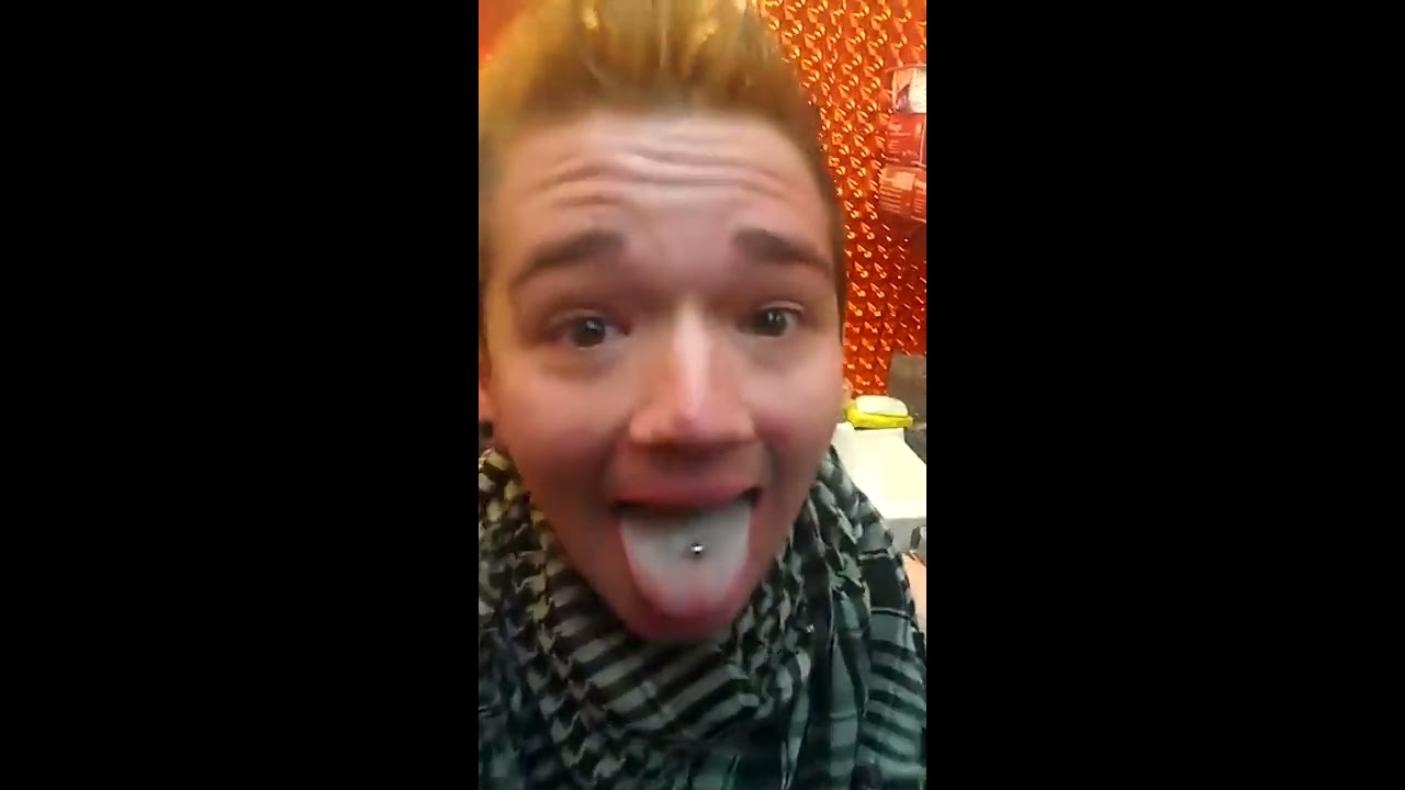 Gay guy gets Tongue Piercing