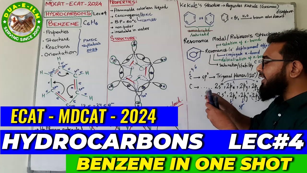 MDCAT-ECAT-2024 | Chemistry  | Hydrocarbons | Lec#4 | Benzene in One Shot