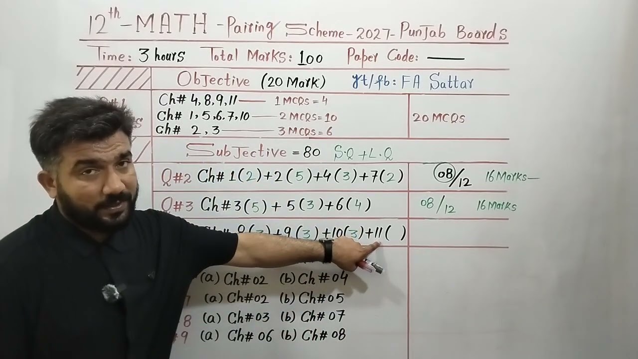 12th Mathematics Pairing Scheme 2027 | Second Year Pairing Scheme | Class 12 Pairing Scheme  