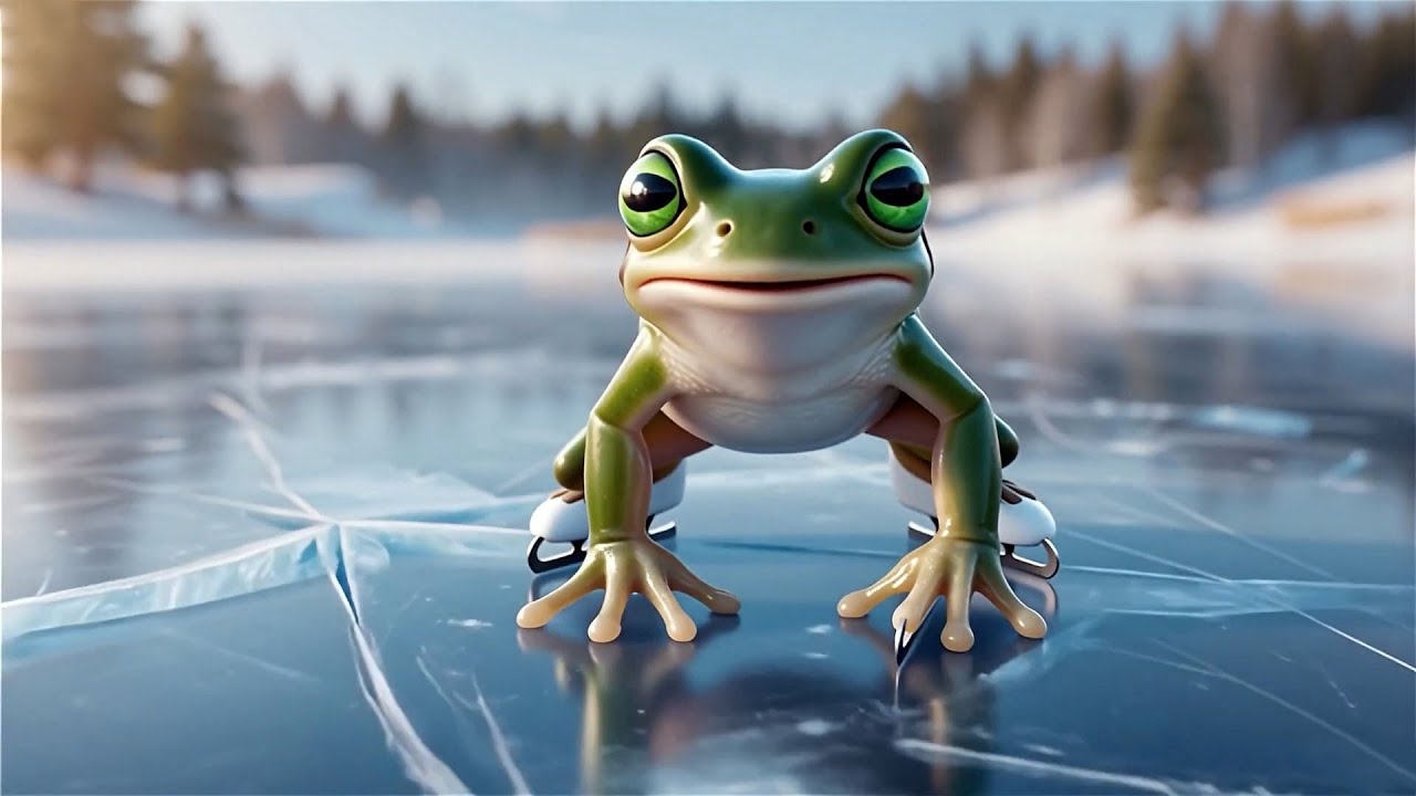 This Frog's Ice Skating Skills Are AMAZING!
