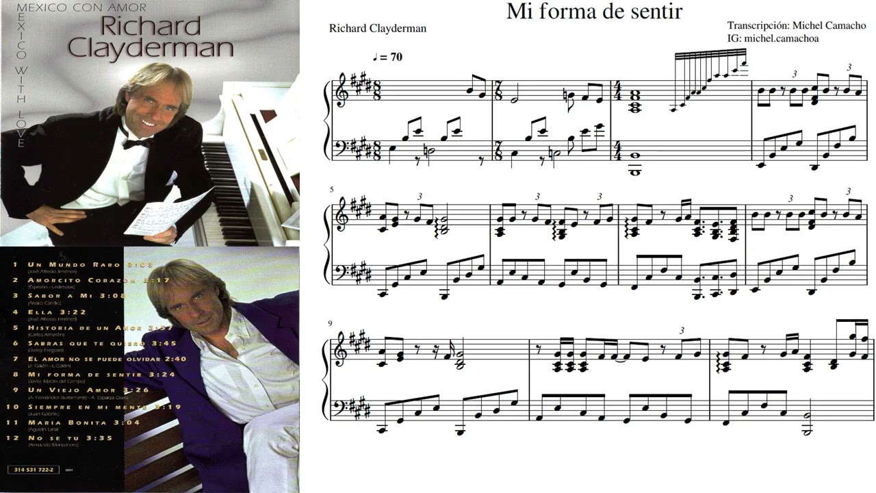 Mi Forma de Sentir - Partitura de Richard Clayderman