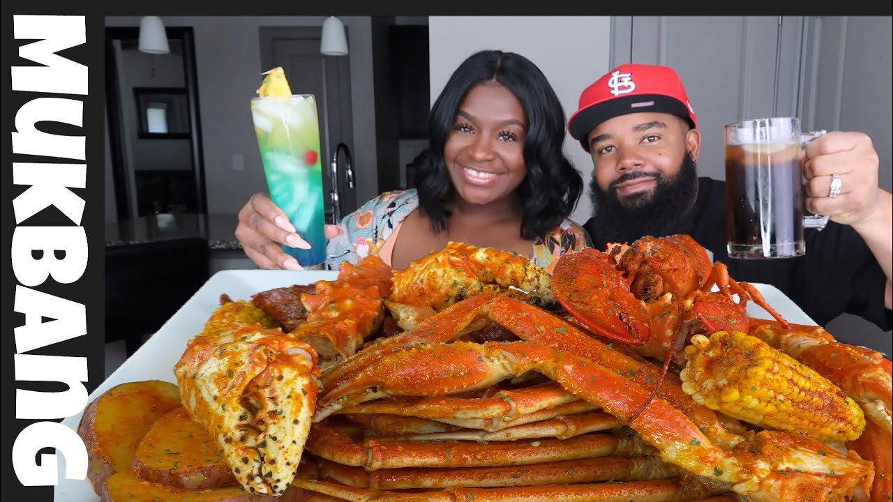 MASSIVE SEAFOOD BOIL MUKBANG + KING CRAB + SNOW CRAB LEGS SEAFOOD BOIL