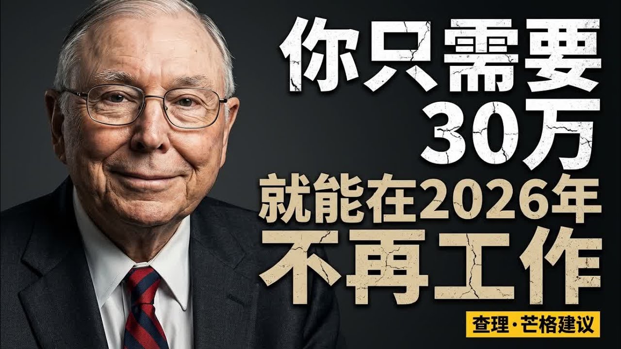 只有30万本金如何提早退休？查理&middot;芒格的极简投资哲学：建立这套复利系统，让钱为你工作一辈子。