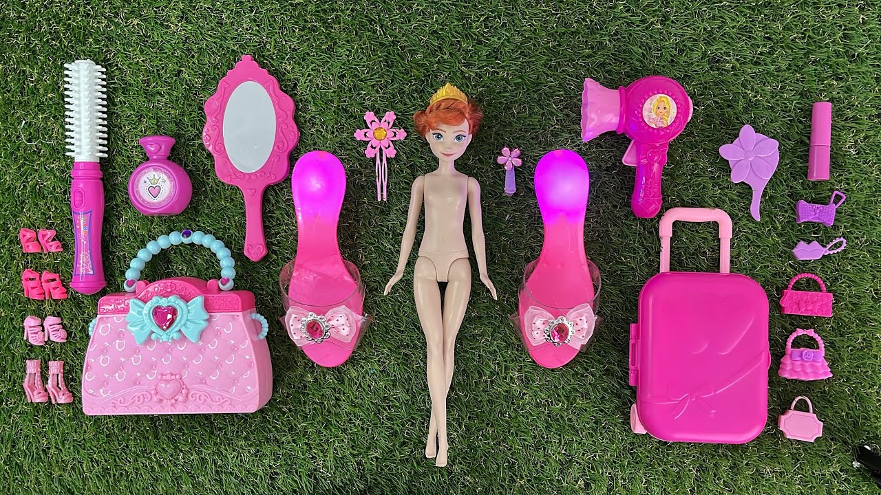 Disney Princess Doll Makeover | DIY Miniature ideas for Barbie | Wig, Dress, Faceup and more!