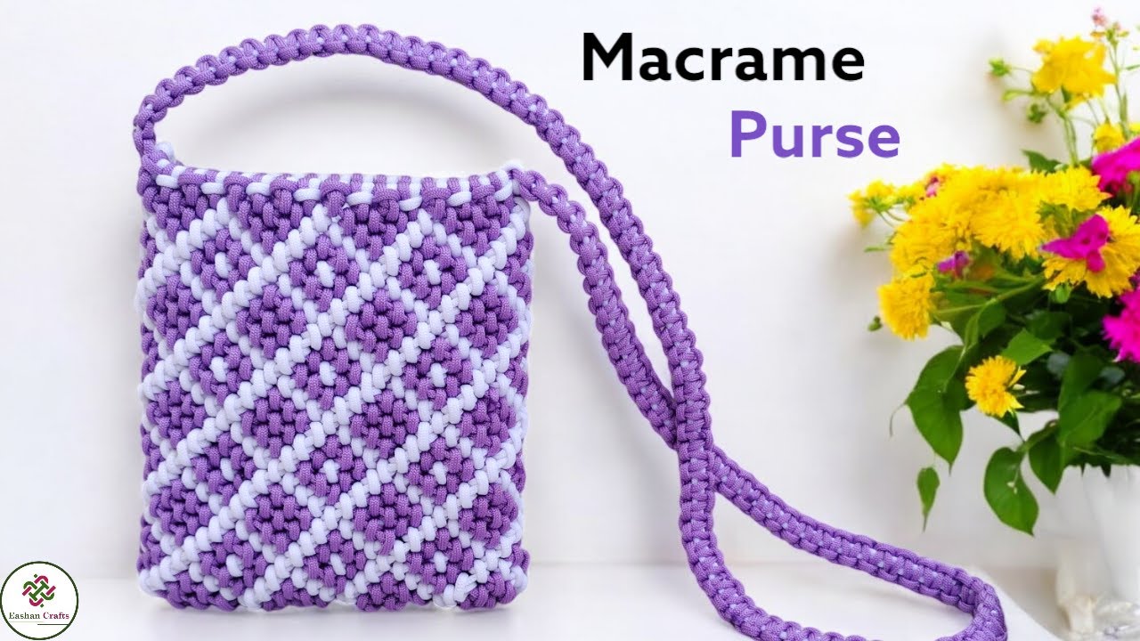 Macrame Phone Bag Tutorial | How to make Macrame Bag | Bolsa de Macrame | Macrame Purse