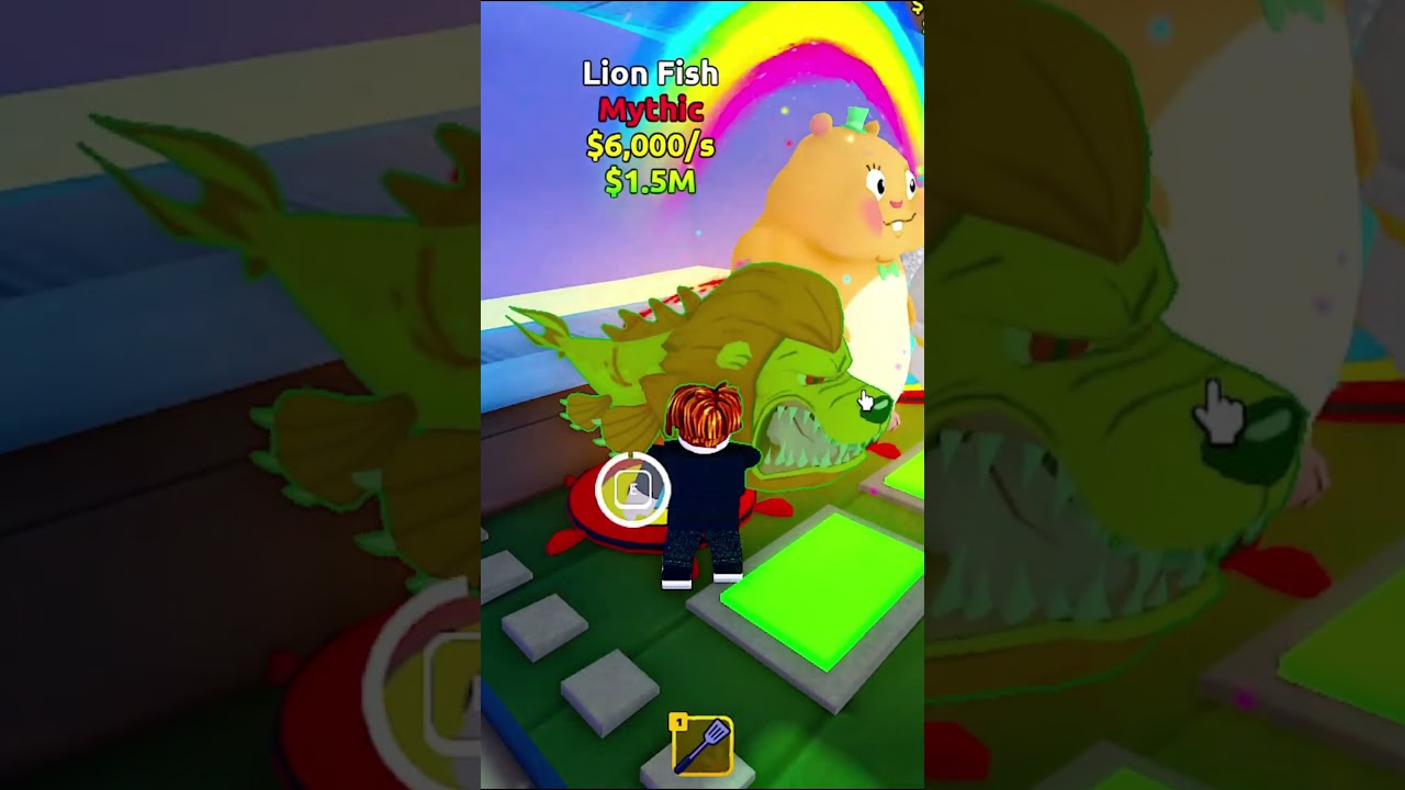 I stole his mythic Lion Fish 😂 1000% lucky in Steal a SpongeBob #roblox #shorts