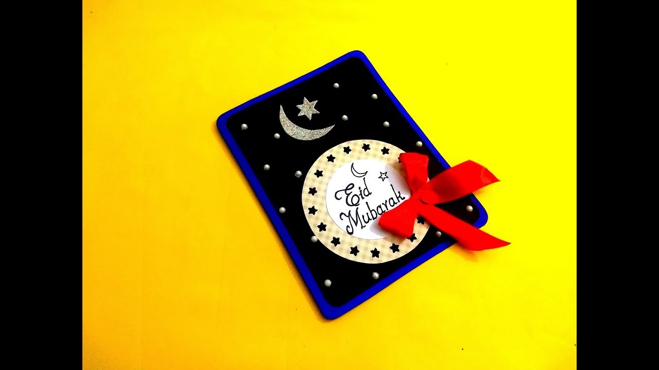 Beautiful Handmade EID Mubarak Card idea | Complete tutorial