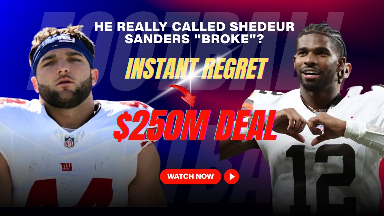 “He Called Shedeur Sanders BROKE… Biggest Mistake of His Career? 😳💰”