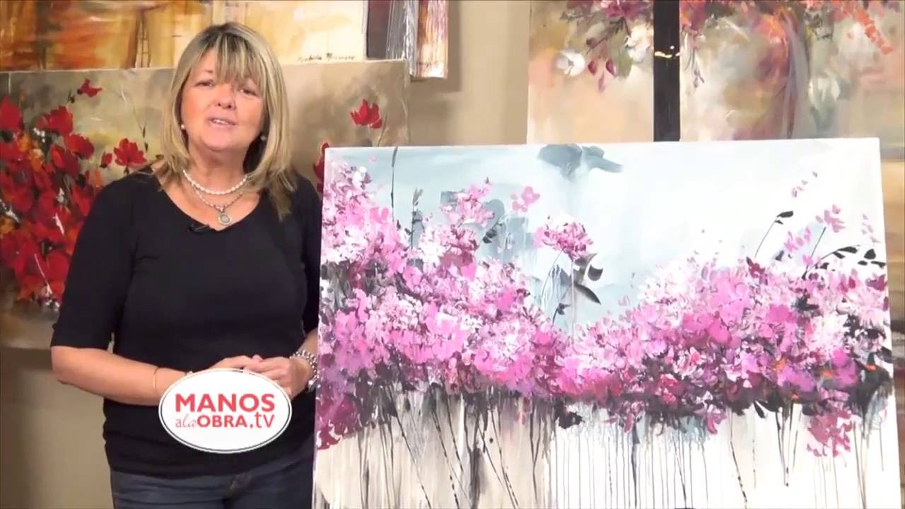 Pintar Cuadro de Hortensias - Acrilico - Gabriela Mensaque