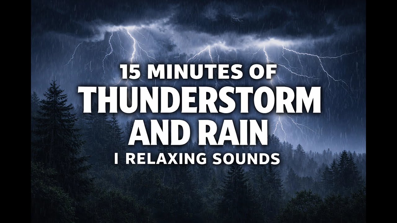 Thunderstorm and Rain Sleep Sound | 15 Minutes