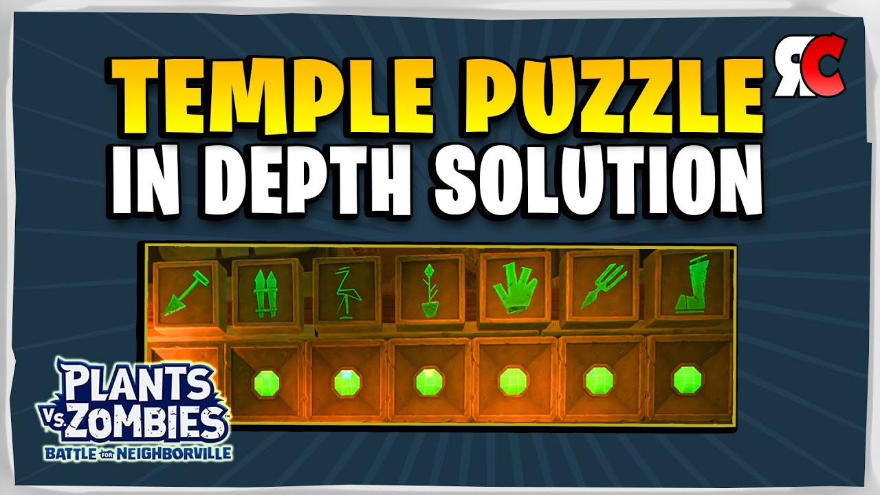 Giddy Park Temple Puzzle Solution (in-depth) | Plants Vs Zombies: Battle for Neighborville
