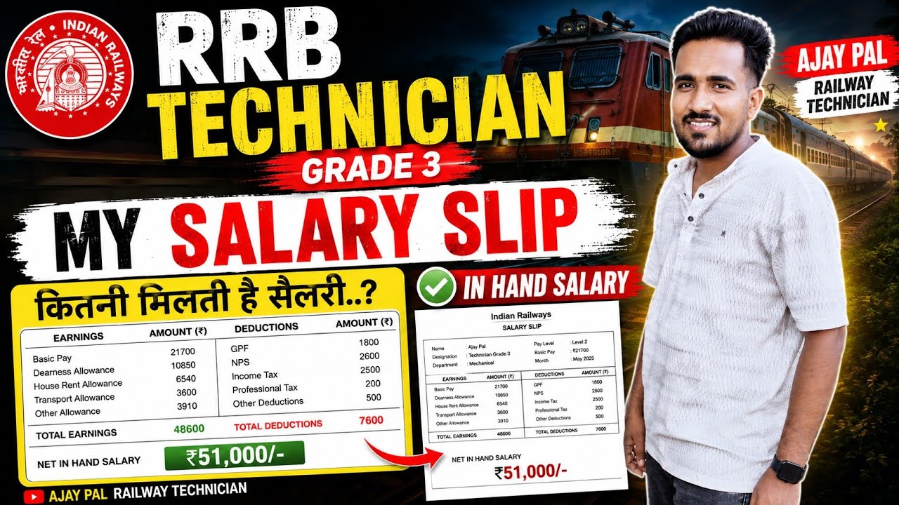 RRB Technician Grade-3 Salary Slip