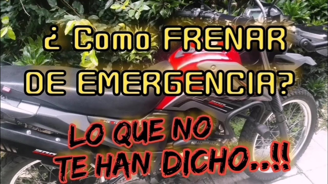 Cómo FRENAR de EMERGENCIA?? Lo que NO TE HAN DICHO..!!