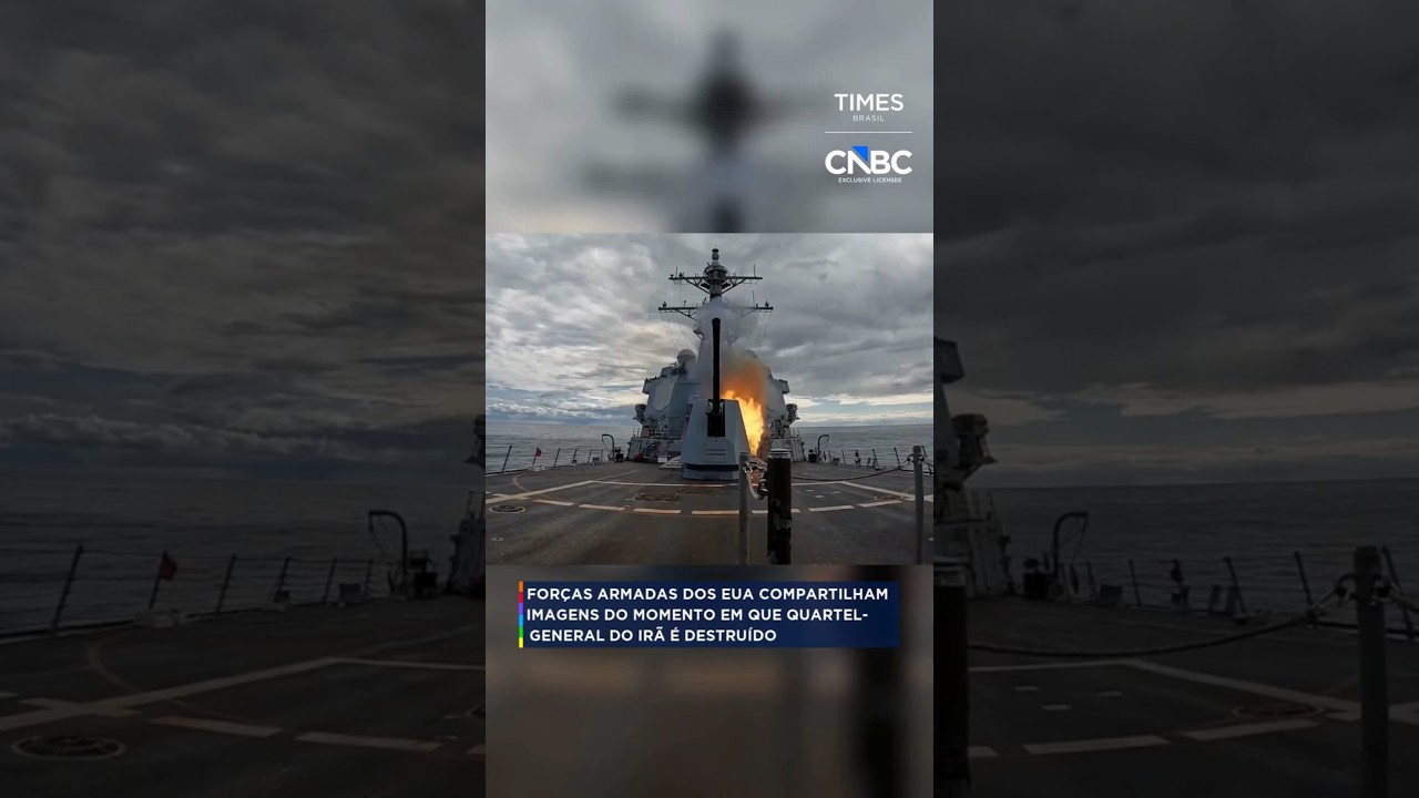 Forças Armadas dos EUA compartilham imagens do momento em que quartel do Irã é destruído #shorts