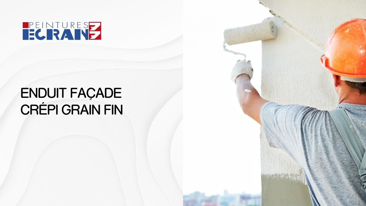 Enduit fa&ccedil;ade, cr&eacute;pi grains fins ext&eacute;rieur, renforce les murs, masque les d&eacute;fauts ECRAN 77