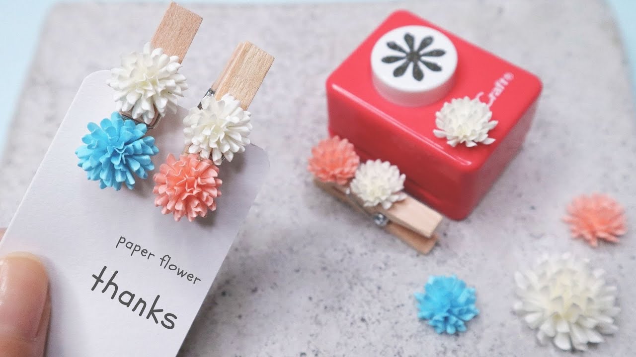 【ペーパーフラワー】クラフトパンチで作る小さくて可愛い花の作り方｜How to make paper flower