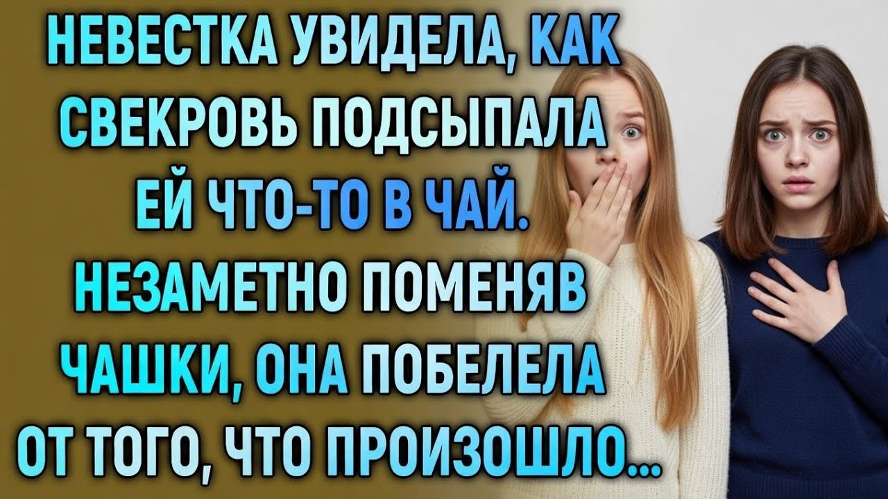 Невестка увидела, как свекровь подсыпала что-то в чай… Но тихо поменяла чашки