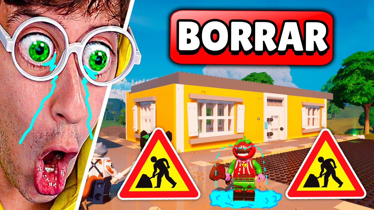 Tengo que DESTRUIR mi CASA 🧨🏡🔥!! (adiós 😭) - LEGO Fortnite #11 TEKENDO