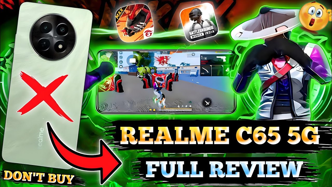 Realme C65 5G Free Fire Gameplay || Realme C65 5G Free Fire Test || Realme C65 5G Full Gaming Review