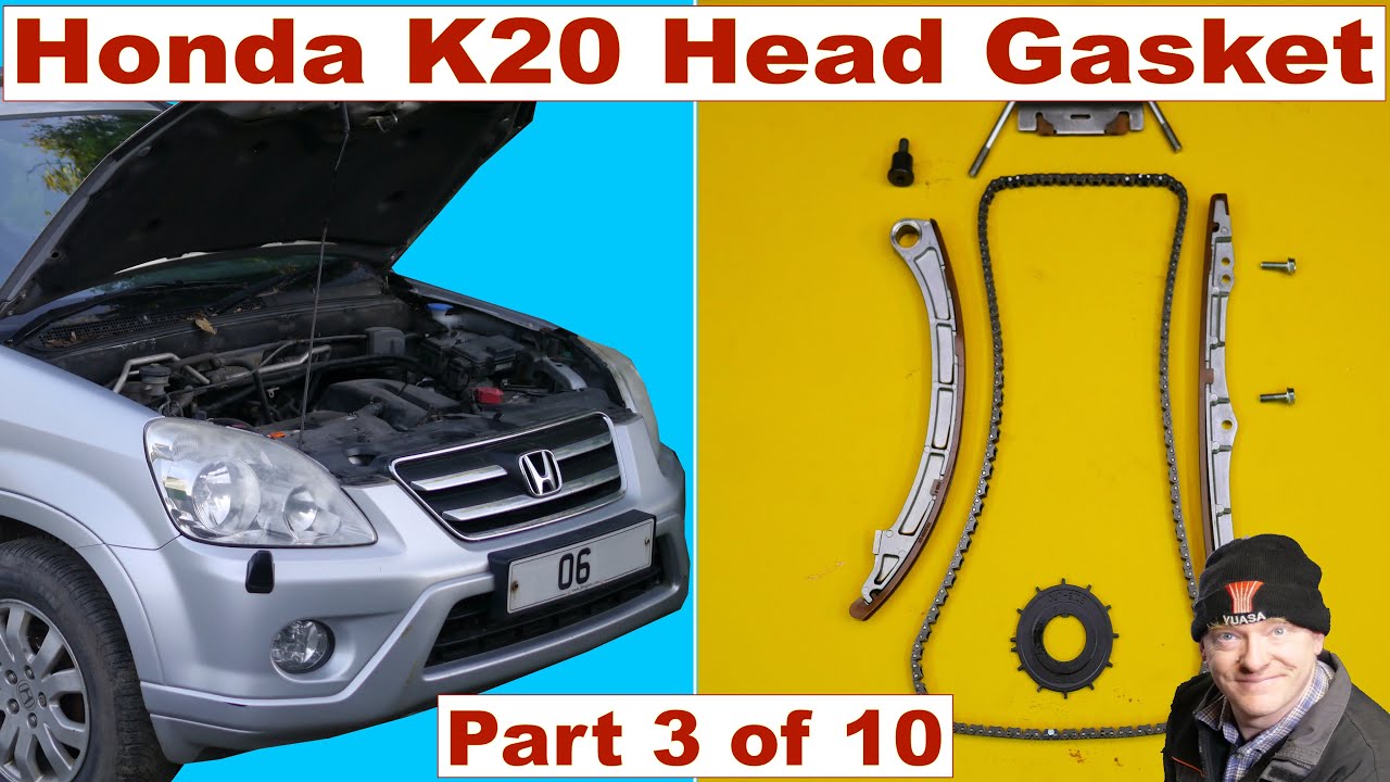 Part 3 - Honda CRV 2.0 K20 A4 Head Gasket Repair. Timing Chain episode.  #crv #k20 #k24 #hondacrv