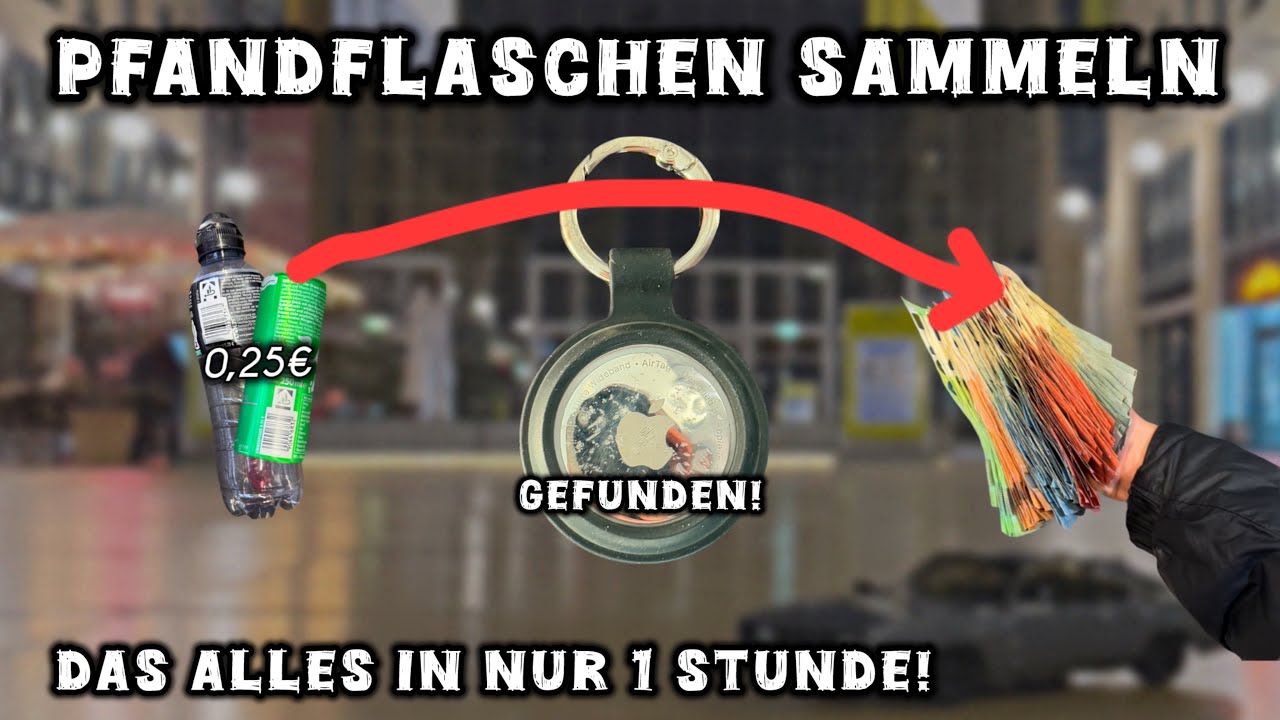 IST DAS DEIN „AirTag“? 😳 habs gefunden… 😅 1 Stunde lang Pfand sammeln! 💰