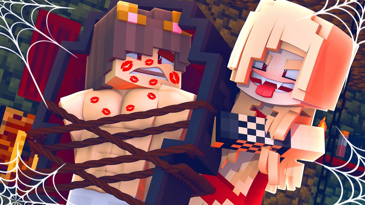 A VAMPIRA ME PRENDEU ESCONDIDO NA SUA CASA PARA ME ENCHER DE BEIJOS NO MINECRAFT