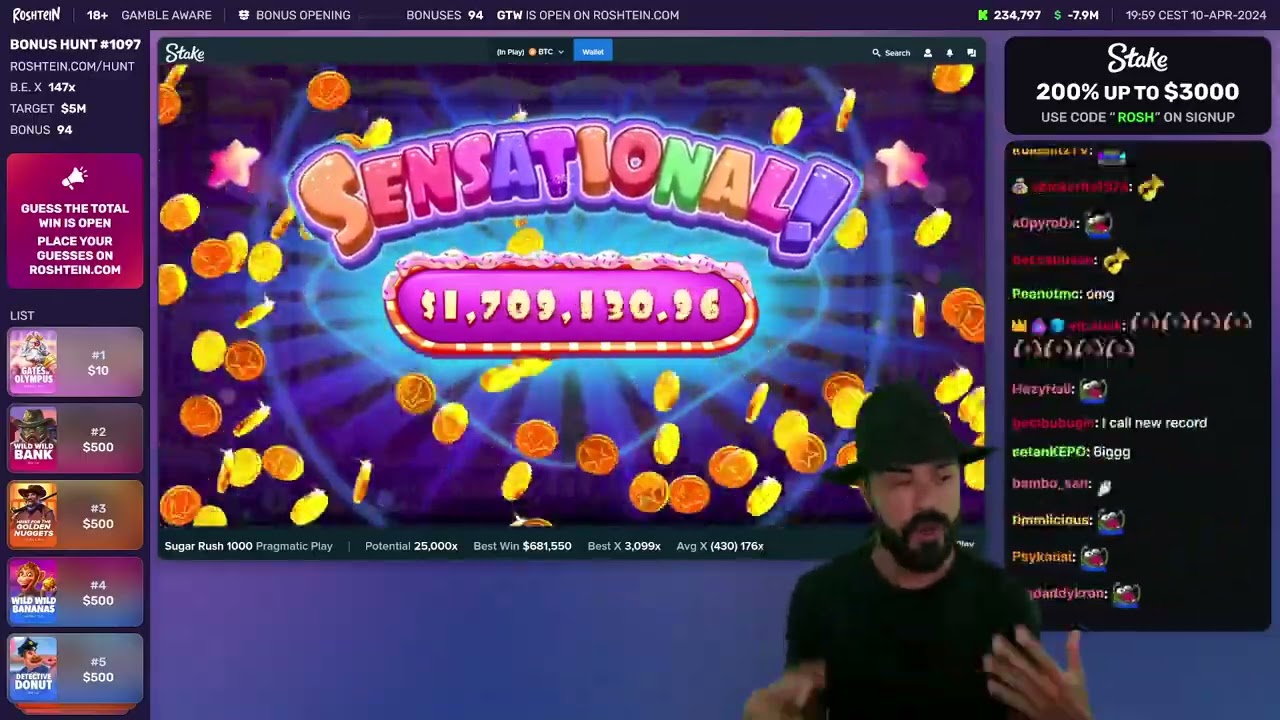 Another $9.4M Win on Sugar Rush 1000! Again!