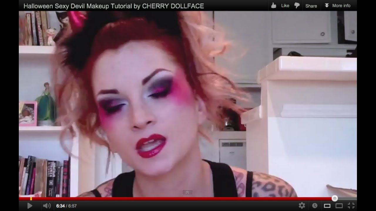 Halloween Sexy Devil Makeup Tutorial by CHERRY DOLLFACE