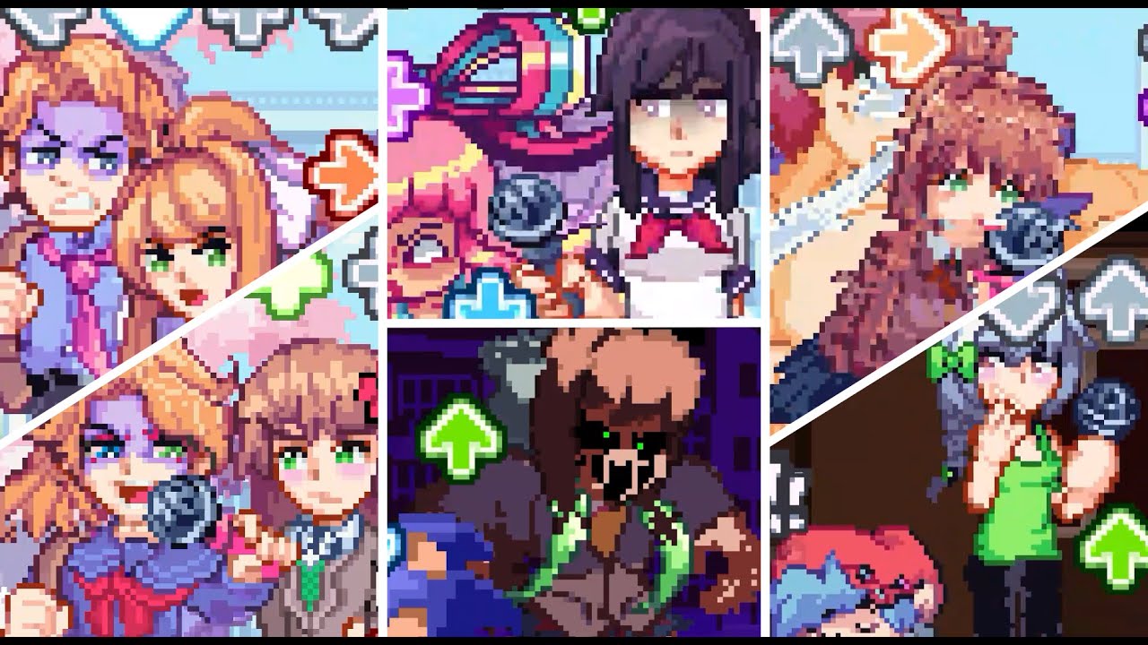 Friday Night Funkin':Shinkyoku (Switcheroo Mix) (But Softie,Ayano,Giffany And Maeko Sing It)